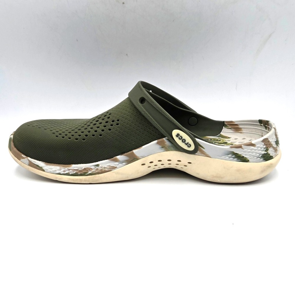 CROCS LiteRide 360 Olive Green Marbled Unisex Clogs Size 12 M - Picture 4 of 7